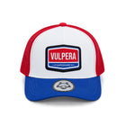 Vulpera Hardware Edition Premium Trucker Cap | Tricolour Red White Blue Mesh Baseball Cap