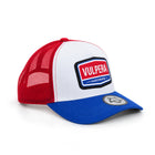 Vulpera Hardware Edition Premium Trucker Cap | Tricolour Red White Blue Mesh Baseball Cap