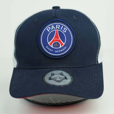 Vulpera x PSG Official Premium Baseball Cap | Texturised Crest | Navy & White