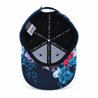 Vulpera On Every Move Premium Baseball Cap | Navy Designer Cap with Floral Visor & 3D Logo